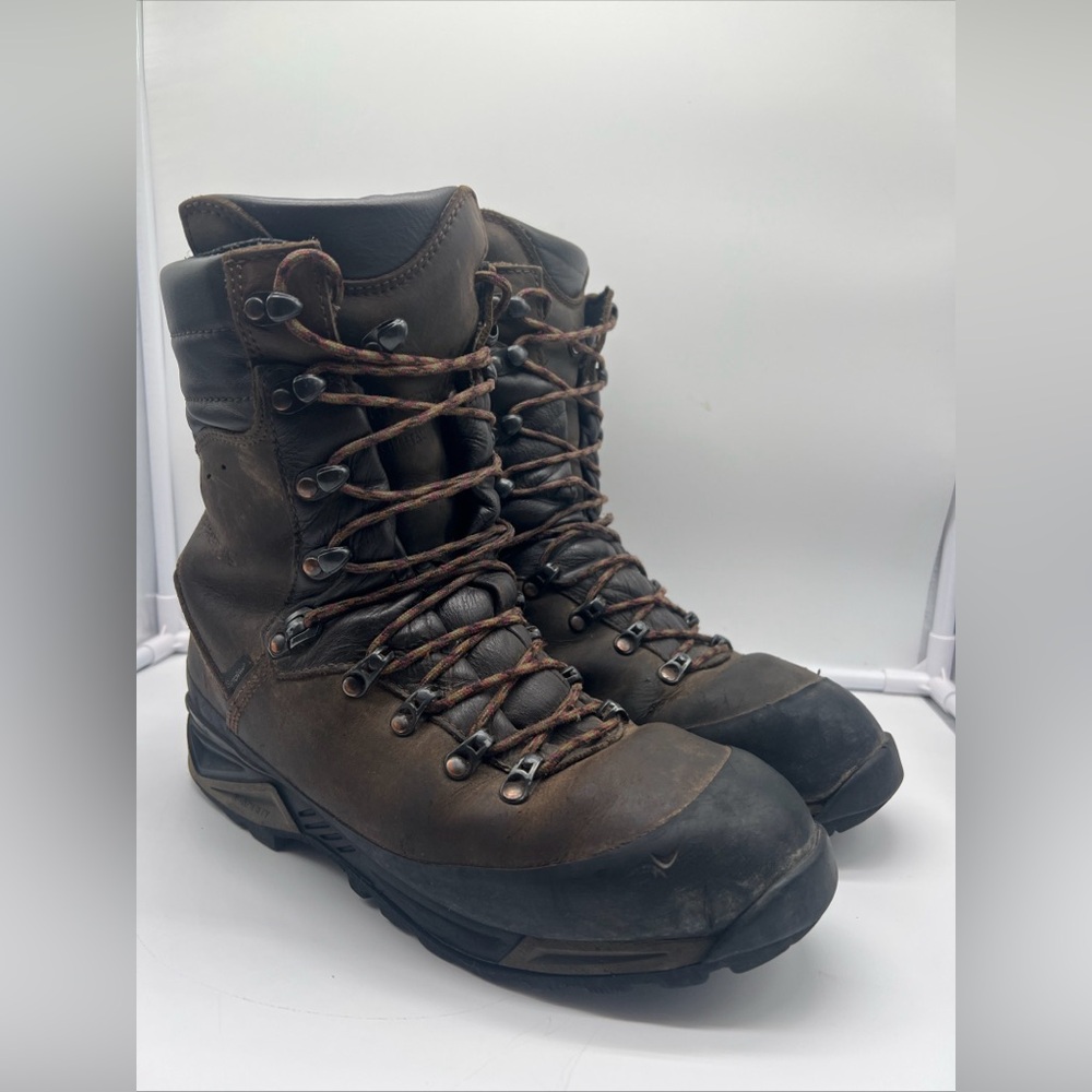 Schnees Beartooth II Mens 10 Brown Leather Waterproof Sympatex Hunting Boots